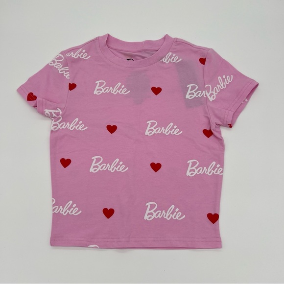 Barbie Pink Heart Crop Style Tee Top S NWT - Picture 1 of 3